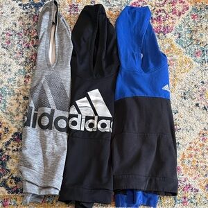 Adidas Hoodie Set - Gray, Black, and Blue